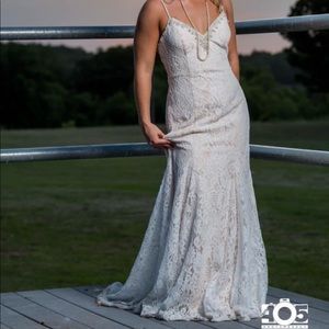 Lace Open Back Wedding Dress